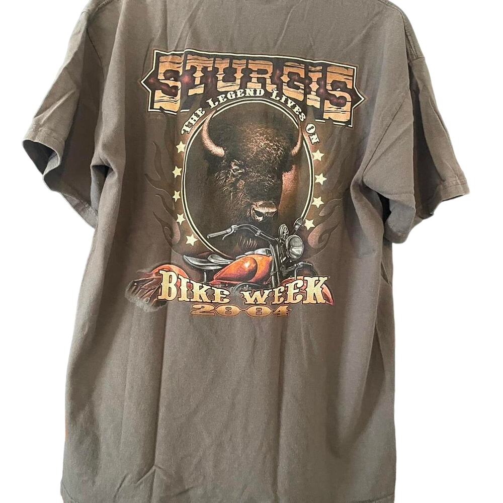 Vintage Y2K Sturgis Bike Week Buffalo 2004 Shirt Adult Large